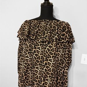 Michael Kors off shoulder animal print top. NWOT